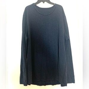 Lululemon Tee Top Long Sleeve Navy Blue